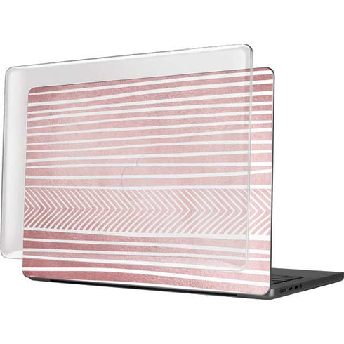 Pink and White Stripes MacBook Pro 14in (2021-24) Case plus Skin